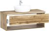 Waschtisch-Set >Kaprun< (B/H/T: 101x55x47 cm) in wotaneiche - 101x55x47 (BxHxT) Bild 2