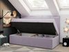 Kinderbett BANCO, Boxspringbetten für Kinderzimmer, Jugendbett, Einzelbett mit Matratze - Violett Velours - Topper Visco Bild 2