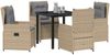 vidaXL Garten Essgruppe 5 pcs Beige und Hellgrau Poly-Rattan 3380961 Bild 3