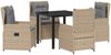 vidaXL Garten Essgruppe 5 pcs Beige und Hellgrau Poly-Rattan 3380961 Bild 2