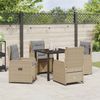 vidaXL Garten Essgruppe 5 pcs Beige und Hellgrau Poly-Rattan 3380961 Bild 4