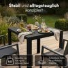 STEELSØN 'Alaris' Gartentisch, Aluminium, Tischplatte aus Kunstholz, schwarz, 75x75x75 cm, wetterfest, für 4 Personen Bild 5