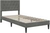 vidaXL Bettgestell mit Matratze Dunkelgrau 90 x 200 cm Samt 3415025 Bild 4