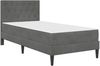 vidaXL Bettgestell mit Matratze Dunkelgrau 90 x 200 cm Samt 3415025 Bild 3