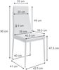 Esszimmerstuhl Grand Weiß 42.5 x 48 cm 6er Set Vicco Bild 3