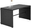 tectake Sitzgruppe Rattanlounge Monopoli - 2-in-1 Sofa & Esstisch für Balkon, (Set, 3-tlg, 9 tlg), Hochwertiges Polyrattan und stabiles, pulverbeschichtetes Stahlgestell Bild 3