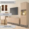 Home affaire Wohnwand Lund, moderne Anbauwand, Wohnzimmer-Set in Stone Oak, (3-St), enthält Vitrine, Lowboard und Higboard Bild 4