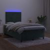 vidaXL Boxspringbett mit Matratze & LED Dunkelgrün 120x190 cm Samt 3270302 Bild 4