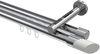 Innenlauf-Gardinenstangen-Set Siteno Verano 100 cm, 2-läufig, 20 mm Ø Chrom Bild 1