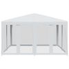 vidaXL Partyzelt mit 8 Mesh-Seitenteilen Weiß 4x4 m HDPE 4010061 Bild 3