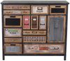 Apotheker-Schrank HWC-A43, Tanne Holz massiv, Vintage Shabby-Look, 100 x 110 x 32 cm Bild 3