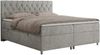 Boxspringbett Doppelbett Polsterbett Kunstlederbett mit Bettkasten - ROMA - 180x200cm - Hellgrau Stoff - H3 Bild 3