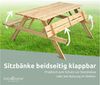 holz4home® Gartenbank Picknickbank Outdoor Sitzgruppe aus Holz I Tisch mit Bank Bild 4