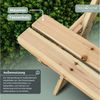 holz4home® Gartenbank Picknickbank Outdoor Sitzgruppe aus Holz I Tisch mit Bank Bild 3