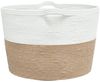 vidaXL Wäschekorb , Braun und Weiß, Ø60x36 cm Bild 5