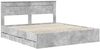 vidaXL Bettrahmen mit Kopfteil Beton Grau 200 x 200 cm Ingenieurs Holz 3409825 Bild 4