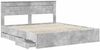 vidaXL Bettrahmen mit Kopfteil Beton Grau 200 x 200 cm Ingenieurs Holz 3409825 Bild 5