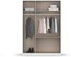 rauch Kleiderschrank, Drehtürenschrank COSTA, 3-türig, 2 Schubkästen, push-to-open, Eiche Artisan, 136 x 197 x 54 cm Bild 5