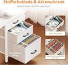 Schreibtisch mit 3 Stoffschubladen und Aufbewahrungstasche, PC-Schreibtisch Bild 4
