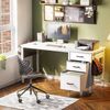 Schreibtisch mit 3 Stoffschubladen und Aufbewahrungstasche, PC-Schreibtisch Bild 2