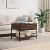 vidaXL Couchtisch Braun Eichen-Optik 70x50x50 cm Holzwerkstoff Metall 845345 Bild 3