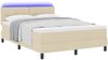 vidaXL Boxspringbett mit LED-Lichtleisten Creme 140 x 200 cm Stoff 3342217 Bild 3