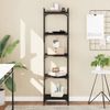 Bücherregal | Standregal 5 Böden Schwarz 40x30x154 cm Holzwerkstoff Bild 2