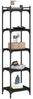 Bücherregal | Standregal 5 Böden Schwarz 40x30x154 cm Holzwerkstoff Bild 3