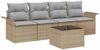 vidaXL Sofa Set mit Kissen 5 pcs Beige Poly-Rattan 3345230 Bild 2