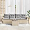 vidaXL Sofa Set mit Kissen 5 pcs Beige Poly-Rattan 3345230 Bild 3