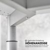 bümö höhenverstellbarer Schreibtisch 180x80 cm in Asteiche, Gestell graphit - PC Tisch höhenverstellbar & groß, höhenverstellbarer Tisch Büro, großer Computertisch verstellbar, Y-Serie, YS-19-R-G Bild 2