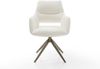 Drehstuhl Yago-Flex mit Armlehnen Bouclé Soft Beige Kreuzgestell breit Effektfinish Titan 360° drehbar Wippfunktion Taschenfederkern Bild 2