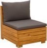 vidaXL Outdoor-Sofagarnitur mit Kissen 6 Stück Braun Massivholz Akazie 3403100 Bild 5
