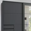 Schwebetürenschrank Kleiderschrank 273cm 3-trg. Passepartout Schubladen Spiegel Grafit Bild 5