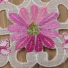 ARSVITA Tischdecke mit Stickerei, mit Blumen oder Schmetterlingen bestickte 30x30cm Decke für den Tisch, in vielen verschiedenen Designs verfügbar Rosa - Pink Eckig Bild 5