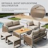 Flieks Gartenlounge-Set, 7-Sitzer Sitzgruppe Gartenmöbel-Set aus Handgewebtem Seil Bild 4