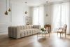 Sofaset Designersofa SOLVIE 4-4 in Stoff Moly Beige Bild 3