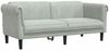 vidaXL 2-tlg. Sofagarnitur Hellgrau Samt 3209219 Bild 4