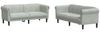 vidaXL 2-tlg. Sofagarnitur Hellgrau Samt 3209219 Bild 2