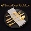 Brixy Besteckset - Gold - 24-teilig - 6 Personen Besteck - Messer/Löffel/Gabel - Edelstahl - Gold Bild 3