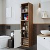 Roomart LOTUS-II-95 Badmöbel - nur Hochschrank - H 150 x B 30 x T 35 cm • Weiß-Eiche Bild 2
