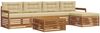 vidaXL Outdoor-Sofagarnitur mit Kissen 6 pcs Natur und Beige 3373328 Bild 2