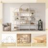 Merax Bücherregal Vitrine 190 cm, Wolkenform Modernes Standregal, 1-tlg, mit 5 Schichten Stauraum, für Wohnzimmer Büro, Metall Bild 4