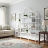 Merax Bücherregal Vitrine 190 cm, Wolkenform Modernes Standregal, 1-tlg, mit 5 Schichten Stauraum, für Wohnzimmer Büro, Metall Bild 2