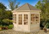 Alpholz Gartenpavillon Modell Emma-40 mit vier Fenstern Gartenpavillon aus Holz Gartenhütte Gartenlaube Bild 3