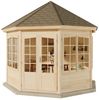 Alpholz Gartenpavillon Modell Emma-40 mit vier Fenstern Gartenpavillon aus Holz Gartenhütte Gartenlaube Bild 2
