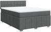 vidaXL Boxspringbett mit Matratze Dunkelgrau 140x200 cm Stoff 3289392 Bild 3