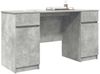 vidaXL Schreibtisch mit Regal Betongrau 140 x 49 x 76 cm Holzwerkstoff 3328510 Bild 3