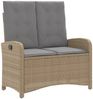 vidaXL 4-tlg. Garten-Essgruppe mit Kissen Beige Poly Rattan 3277369 Bild 4