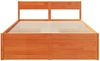 vidaXL Massivholzbett ohne Matratze Wachsbraun 120x190 cm Kiefernholz 3282362 Bild 4